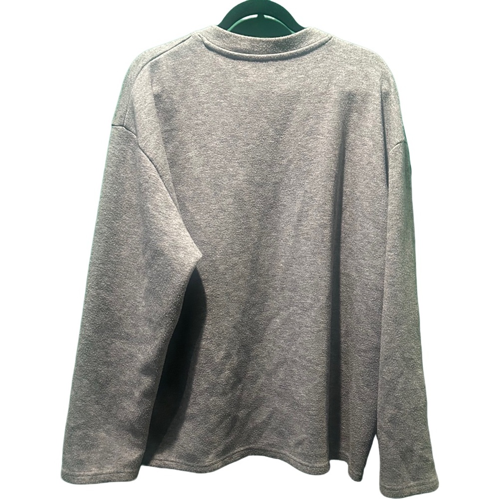 Gray V-Neck Sweater - Picture 3 of 11